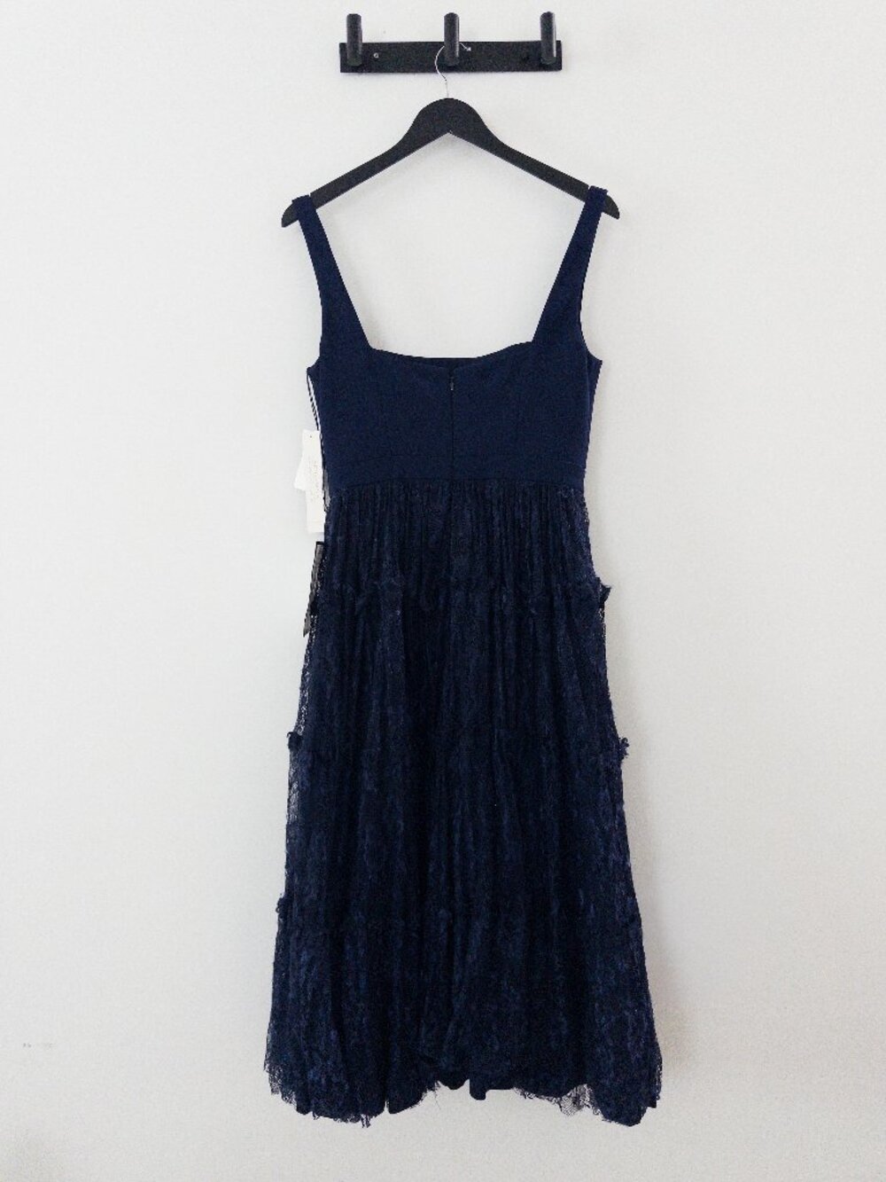 Adriannav Women's Crepe and Lace Midi Dress Size 8 - Picture 8 of 9